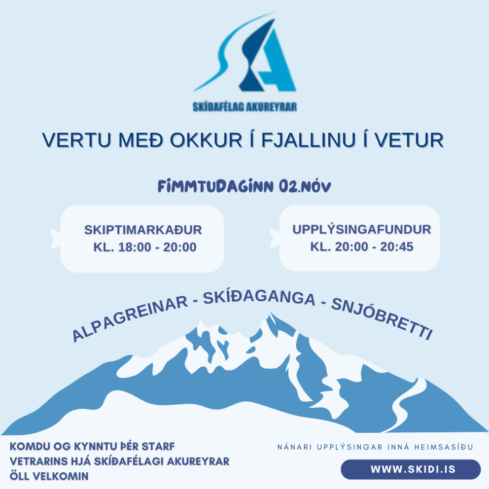 Skiptimarkaður og kynningarfundur 2. nóvember