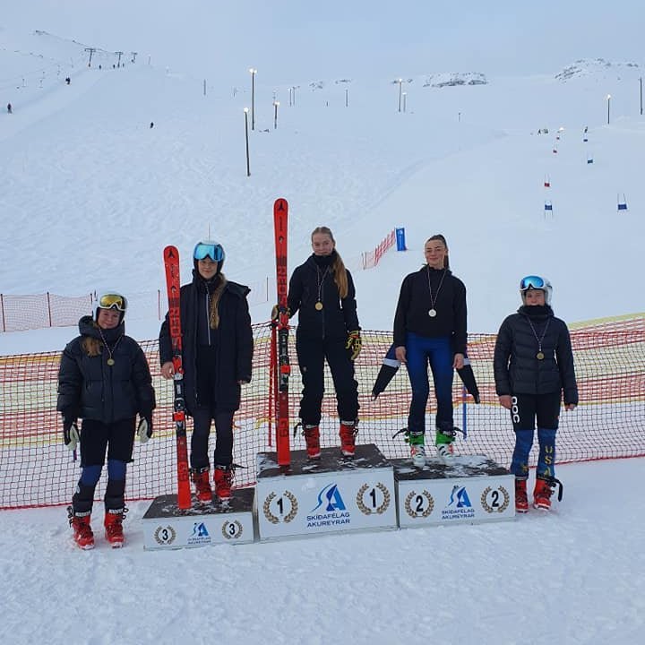 14-15 ára Stúlkur Stórsvig