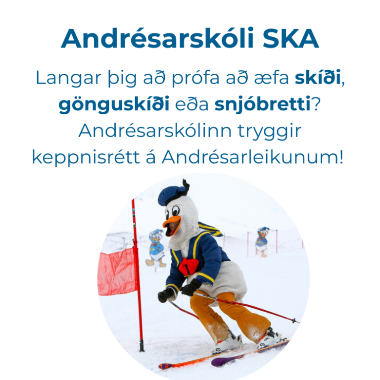 Andrésarskóli alpagreina, snjóbretta og skíðagöngu